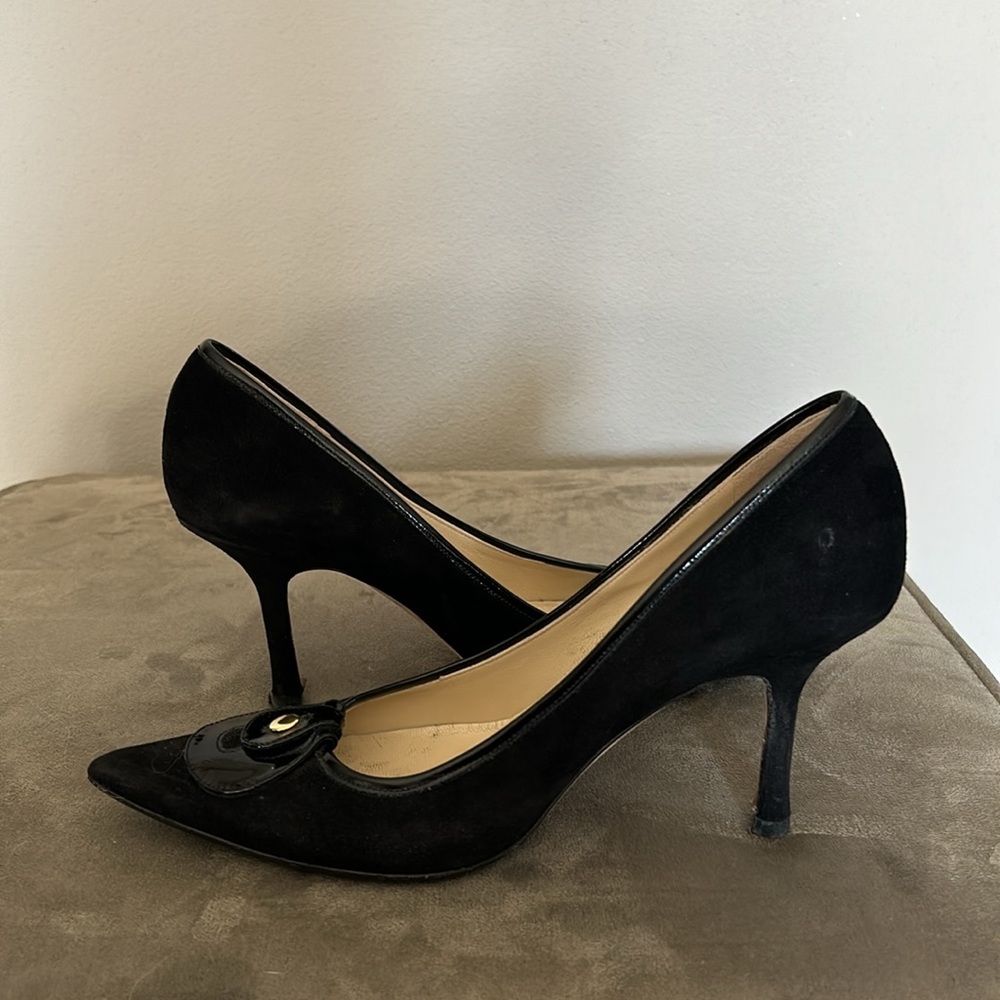 Jimmy Choo black suede pump size 37 - Picture 5 of 7